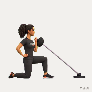 Half-kneeling landmine press · TrainAI