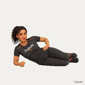Knee side plank · TrainAI