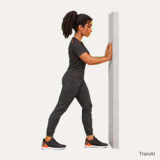 Knee-to-wall ankle mobility · TrainAI