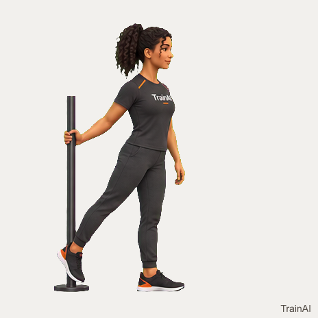 Leg swing forward and back · TrainAI