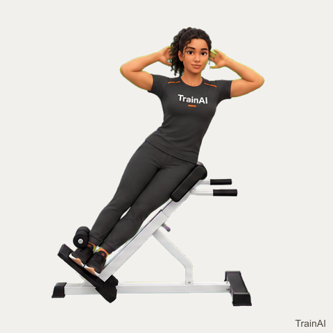 Side bend on 45-degree bench · TrainAI