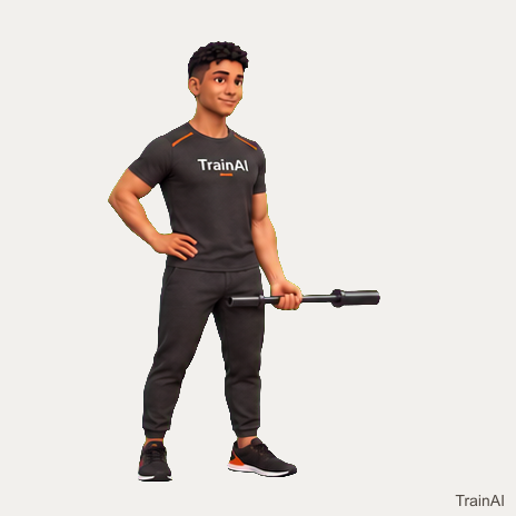 Single-arm barbell curl · TrainAI