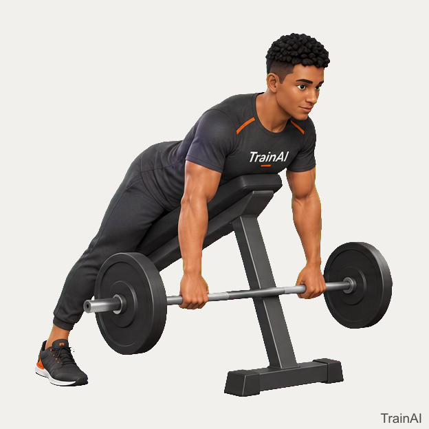 Barbell incline chest-supported row · TrainAI