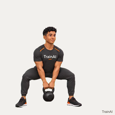 Kettlebell sumo high pull · TrainAI