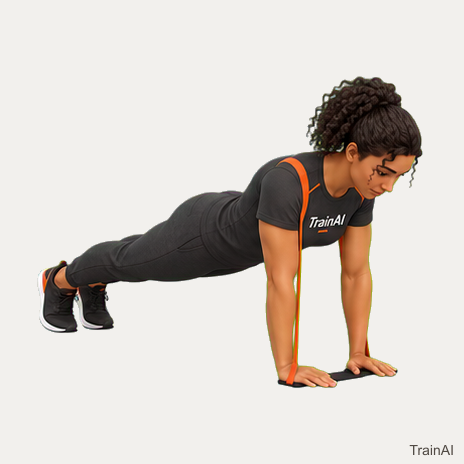 Band close-grip push-up · TrainAI