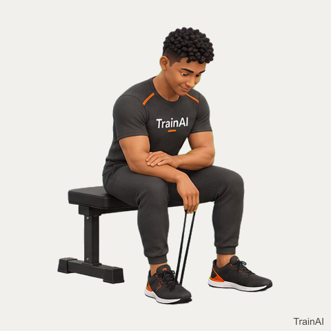 Seated band wrist extension · TrainAI