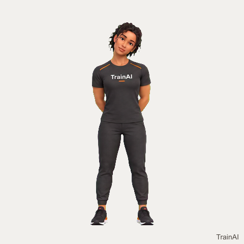 Standing neck side stretch · TrainAI