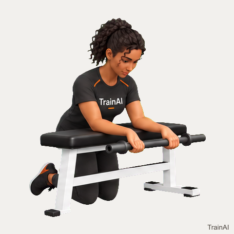 Kneeling barbell wrist curl · TrainAI
