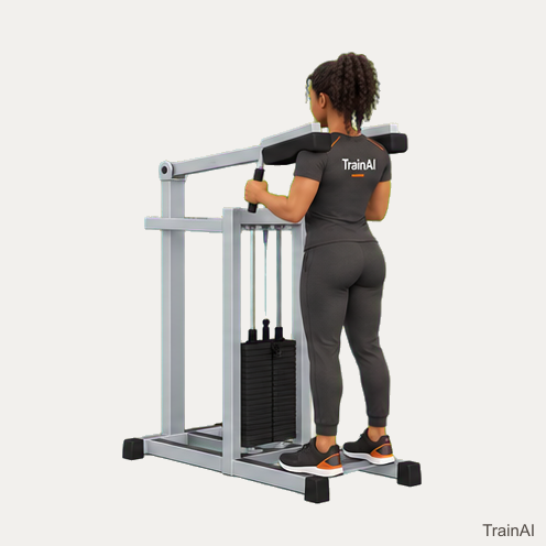 Shoulder-pad machine shrug · TrainAI