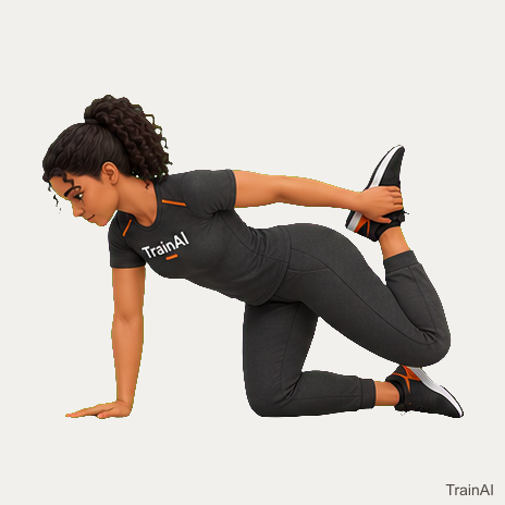 Quadruped quadriceps stretch · TrainAI