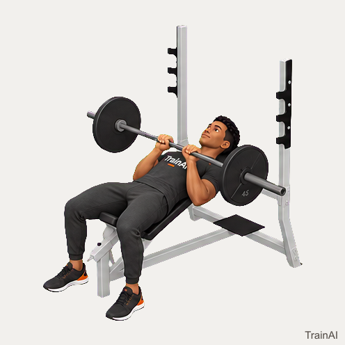 Incline close-grip barbell bench press · TrainAI