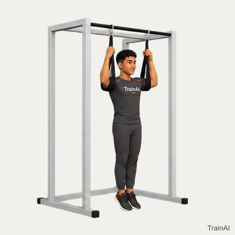 Ab-strap straight-leg raise · TrainAI