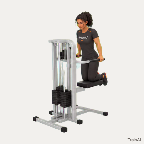 Machine-assisted chest dip · TrainAI