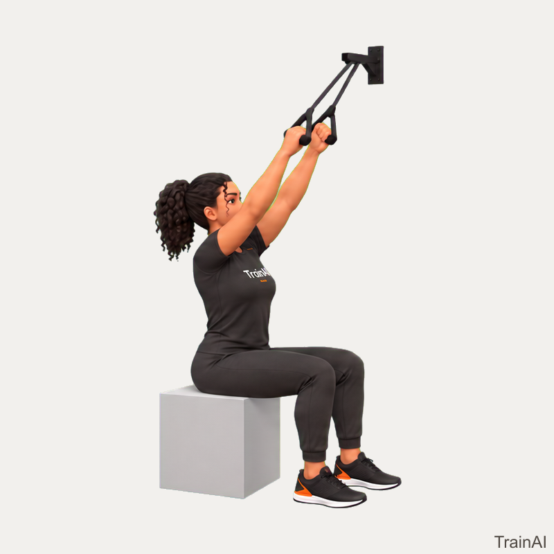 Seated anchored band pulldown · TrainAI