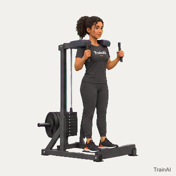 Machine standing calf raise · TrainAI