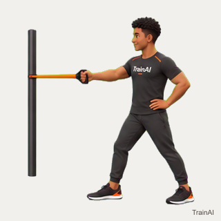 One-arm band row · TrainAI