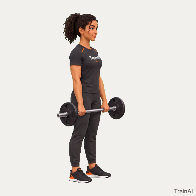 Reverse barbell curl · TrainAI