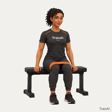 Seated band hip abduction · TrainAI