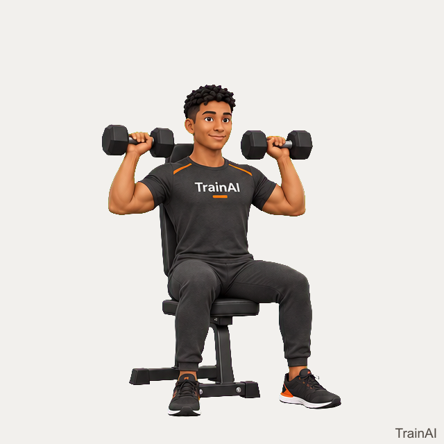 Seated dumbbell shoulder press · TrainAI