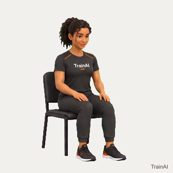 Seated figure-four stretch · TrainAI