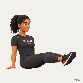 Seated knee tuck · TrainAI