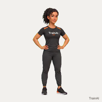Standing alternating knee raise · TrainAI
