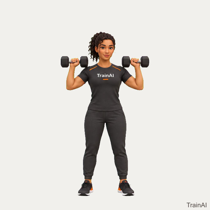 Standing dumbbell shoulder press · TrainAI