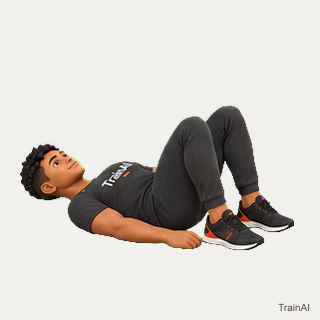 Supine figure-four stretch · TrainAI