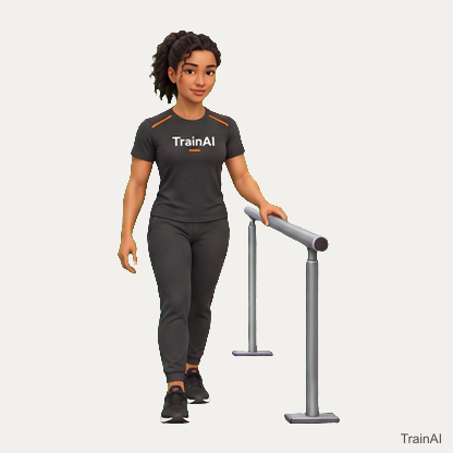 Tandem walk beside support · TrainAI