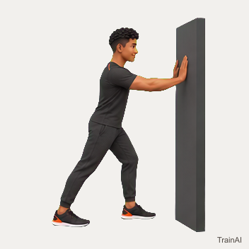 Wall calf stretch · TrainAI