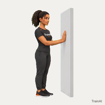 Wall-supported calf raise · TrainAI