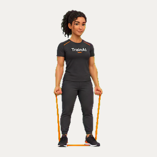 Band biceps curl · TrainAI