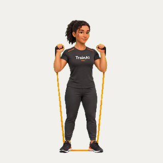 Band shoulder press · TrainAI