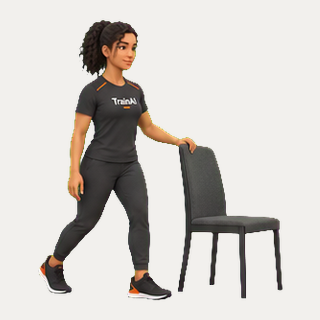 Chair-supported split squat · TrainAI