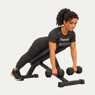 Chest-supported dumbbell row · TrainAI