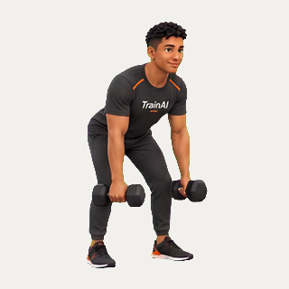 Dumbbell bent-over row · TrainAI