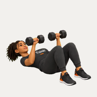 Dumbbell floor press · TrainAI