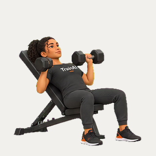 Dumbbell incline bench press · TrainAI