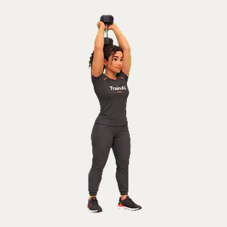Dumbbell overhead triceps extension · TrainAI