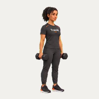 Dumbbell reverse lunge · TrainAI