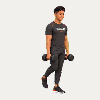 Dumbbell single-leg Romanian deadlift · TrainAI