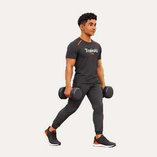 Dumbbell split squat · TrainAI