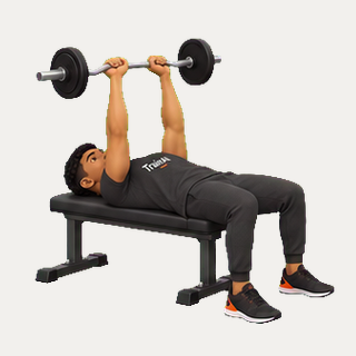EZ-bar lying triceps extension · TrainAI