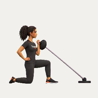 Half-kneeling landmine press · TrainAI