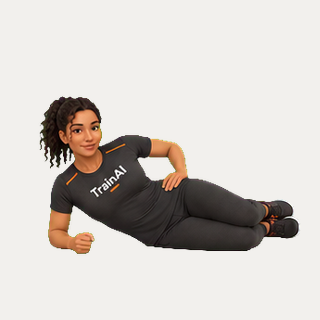 Knee side plank · TrainAI