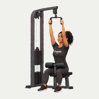 Neutral-grip lat pulldown · TrainAI