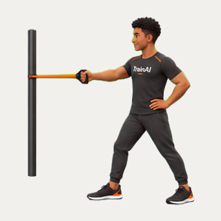 One-arm band row · TrainAI