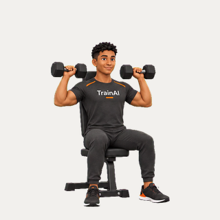 Seated dumbbell shoulder press · TrainAI