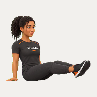Seated knee tuck · TrainAI