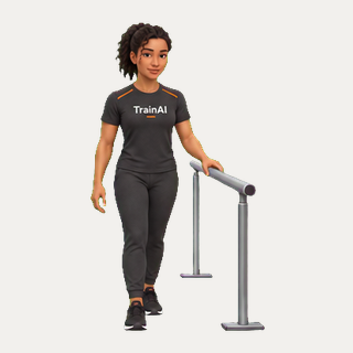 Tandem walk beside support · TrainAI